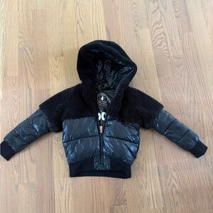 Save the Duck Black Hooded Puffer Jacket Size 6
